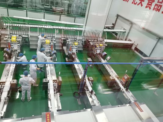 خط بسته بندی اتوماتیک ماشین بسته بندی دانه های کریسپی چیپس ماشین بسته بندی اتوماتیک کارتونی و خط پالتی SUS304