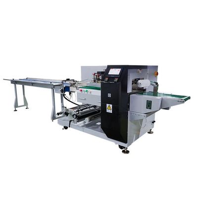 WZ220 الکتریکی اتوماتیک Hffs ماشین بسته بندی جریان افقی 150 کیسه در ساعت برای کارخانه های نانوایی